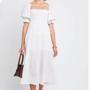 o.p.t. 100% Cotton Floral Maxi Dress